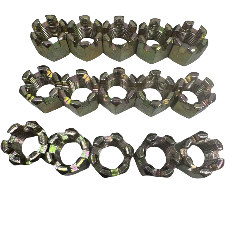 How do hexagon slotted nuts improve the overall strength and reliability of fasteners?